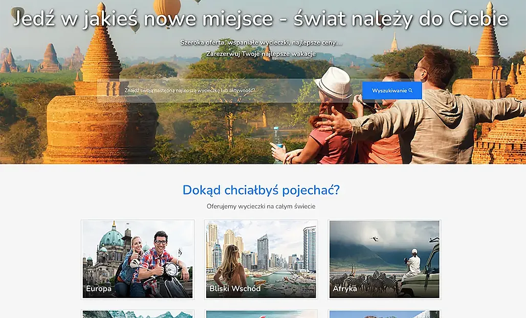 Stworzenie innowacyjnej platformy turystycznej Clicatour.com