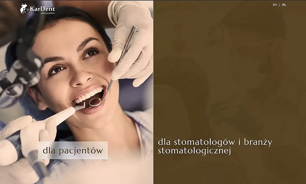 Platforma internetowa dla laboratorium otodontycznego Kardent